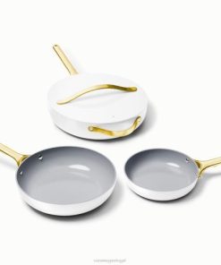 Caraway branco trio de frigideira utensílios de cozinha T26248