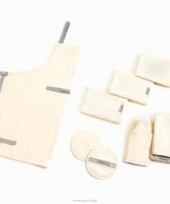 Caraway creme conjunto de roupa de cama utensílios de cozinha T2624241